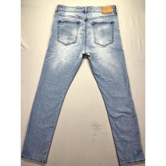 MBX Jeans Mens Blue‎ Dark Washed Slim Fit Straight Leg Casual Jeans Tag 32x32 - Picture 11 of 16